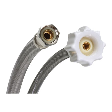 B & K Fluidmaster 3/8 in. Compression X 7/8 in. D Ballcock 16 in. Braided Stainless Steel Toilet Supply Li B1T16CS